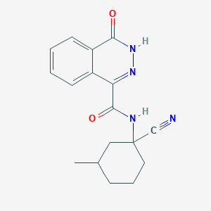 molecular formula C17H18N4O2 B2594349 N-(1-Cyano-3-methylcyclohexyl)-4-oxo-3H-phthalazine-1-carboxamide CAS No. 2224205-58-5