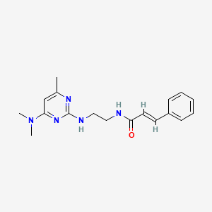 molecular formula C18H23N5O B2594352 N-(2-((4-(dimethylamino)-6-methylpyrimidin-2-yl)amino)ethyl)cinnamamide CAS No. 1203445-20-8