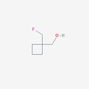 molecular formula C6H11FO B2594356 [1-(Fluoromethyl)cyclobutyl]methanol CAS No. 1785080-70-7