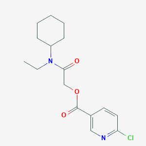 molecular formula C16H21ClN2O3 B2594361 [2-[Cyclohexyl(ethyl)amino]-2-oxoethyl] 6-chloropyridine-3-carboxylate CAS No. 380575-89-3