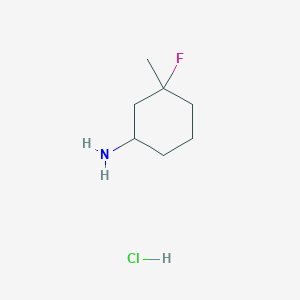 molecular formula C7H15ClFN B2594371 3-Fluoro-3-methylcyclohexan-1-amine hydrochloride CAS No. 1909316-60-4
