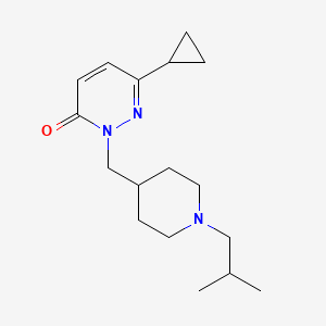 molecular formula C17H27N3O B2594375 6-Cyclopropyl-2-{[1-(2-methylpropyl)piperidin-4-yl]methyl}-2,3-dihydropyridazin-3-one CAS No. 2097917-64-9