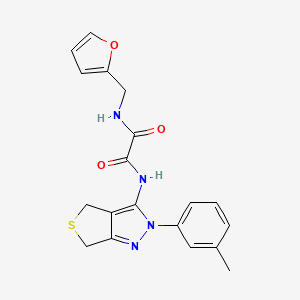 N-(furan-2-ylmethyl)-N'-[2-(3-methylphenyl)-4,6-dihydrothieno[3,4-c]pyrazol-3-yl]oxamide