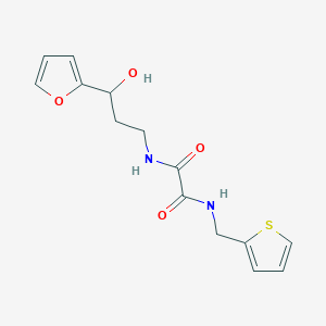 N1-(3-(furan-2-yl)-3-hydroxypropyl)-N2-(thiophen-2-ylmethyl)oxalamide