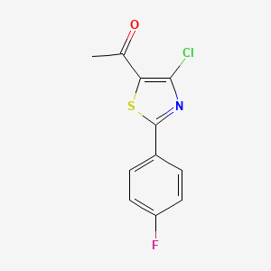 1-[4-Chloro-2-(4-fluorophenyl)-1,3-thiazol-5-yl]ethan-1-one