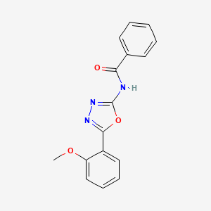 molecular formula C16H13N3O3 B2594389 N-(5-(2-methoxyphenyl)-1,3,4-oxadiazol-2-yl)benzamide CAS No. 865285-73-0