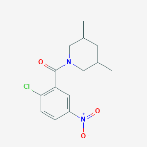 molecular formula C14H17ClN2O3 B259439 1-{2-Chloro-5-nitrobenzoyl}-3,5-dimethylpiperidine 