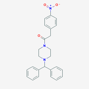 molecular formula C25H25N3O3 B259440 1-Benzhydryl-4-({4-nitrophenyl}acetyl)piperazine 