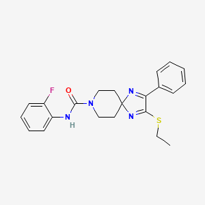 2-(ethylthio)-N-(2-fluorophenyl)-3-phenyl-1,4,8-triazaspiro[4.5]deca-1,3-diene-8-carboxamide