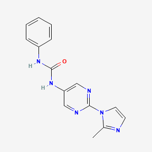 molecular formula C15H14N6O B2594404 1-(2-(2-methyl-1H-imidazol-1-yl)pyrimidin-5-yl)-3-phenylurea CAS No. 1421457-48-8