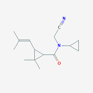 molecular formula C15H22N2O B2594409 N-(cyanomethyl)-N-cyclopropyl-2,2-dimethyl-3-(2-methylprop-1-en-1-yl)cyclopropane-1-carboxamide CAS No. 1797852-42-6