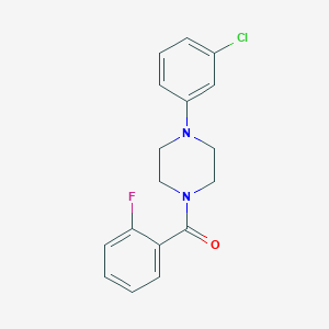 molecular formula C17H16ClFN2O B259442 [4-(3-Chlorophenyl)piperazin-1-yl](2-fluorophenyl)methanone 