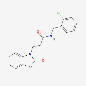 B2594420 N-[(2-chlorophenyl)methyl]-3-(2-oxo-1,3-benzoxazol-3-yl)propanamide CAS No. 851988-85-7