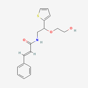 molecular formula C17H19NO3S B2594424 N-(2-(2-hydroxyethoxy)-2-(thiophen-2-yl)ethyl)cinnamamide CAS No. 2035008-02-5