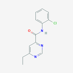 molecular formula C13H12ClN3O B2594429 N-(2-Chlorophenyl)-6-ethylpyrimidine-4-carboxamide CAS No. 2415564-62-2
