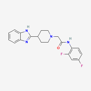 molecular formula C20H20F2N4O B2594433 2-(4-(1H-benzo[d]imidazol-2-yl)piperidin-1-yl)-N-(2,4-difluorophenyl)acetamide CAS No. 887216-45-7