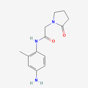 molecular formula C13H17N3O2 B2594434 N-(4-amino-2-methylphenyl)-2-(2-oxopyrrolidin-1-yl)acetamide CAS No. 953900-28-2