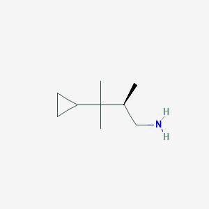 molecular formula C9H19N B2594438 (2R)-3-Cyclopropyl-2,3-dimethylbutan-1-amine CAS No. 2248188-02-3