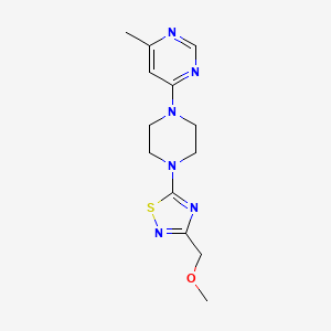 molecular formula C13H18N6OS B2594442 3-(Methoxymethyl)-5-[4-(6-methylpyrimidin-4-yl)piperazin-1-yl]-1,2,4-thiadiazole CAS No. 2380142-13-0
