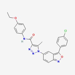molecular formula C25H20ClN5O3 B2594444 1-[3-(4-chlorophenyl)-2,1-benzoxazol-5-yl]-N-(4-ethoxyphenyl)-5-methyl-1H-1,2,3-triazole-4-carboxamide CAS No. 950286-56-3