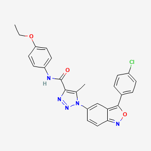 molecular formula C25H20ClN5O3 B2594444 1-[3-(4-氯苯基)-2,1-苯并恶唑-5-基]-N-(4-乙氧基苯基)-5-甲基-1H-1,2,3-三唑-4-甲酰胺 CAS No. 950286-56-3