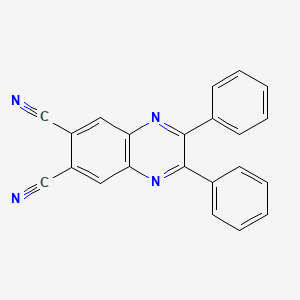 molecular formula C22H12N4 B2594457 2,3-Diphenylquinoxaline-6,7-dicarbonitrile CAS No. 361980-89-4