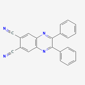 molecular formula C22H12N4 B2594457 2,3-Difenilquinoxalina-6,7-dicarbonitrilo CAS No. 361980-89-4