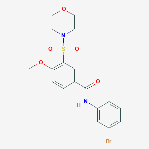 molecular formula C18H19BrN2O5S B259446 N-(3-bromophenyl)-4-methoxy-3-(4-morpholinylsulfonyl)benzamide 