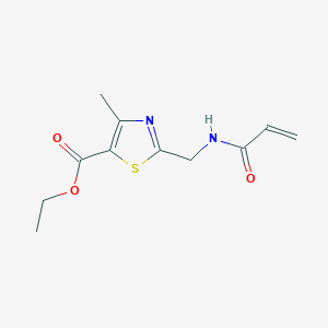 molecular formula C11H14N2O3S B2594460 Ethyl 4-methyl-2-[(prop-2-enoylamino)methyl]-1,3-thiazole-5-carboxylate CAS No. 2361821-80-7