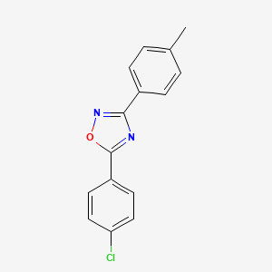 molecular formula C15H11ClN2O B2594464 5-(4-Chlorophenyl)-3-(4-methylphenyl)-1,2,4-oxadiazole CAS No. 72094-29-2
