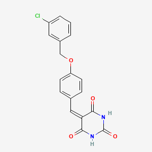 5-({4-[(3-chlorobenzyl)oxy]phenyl}methylene)-2,4,6(1H,3H,5H)-pyrimidinetrione