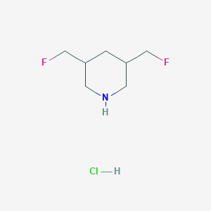 molecular formula C7H14ClF2N B2594470 3,5-Bis(fluoromethyl)piperidine;hydrochloride CAS No. 2375269-07-9