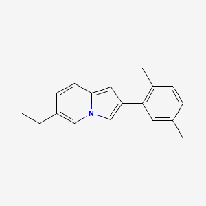 molecular formula C18H19N B2594474 2-(2,5-Dimethylphenyl)-6-ethylindolizine CAS No. 881041-79-8