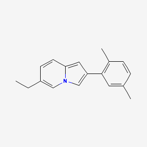 molecular formula C18H19N B2594474 2-(2,5-ジメチルフェニル)-6-エチルインドリジン CAS No. 881041-79-8