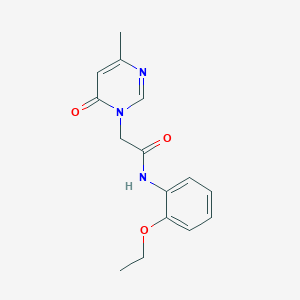 molecular formula C15H17N3O3 B2594494 N-(2-ethoxyphenyl)-2-(4-methyl-6-oxopyrimidin-1(6H)-yl)acetamide CAS No. 1203013-85-7