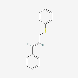 molecular formula C15H14S B2594500 Benzene, [(3-phenyl-2-propenyl)thio]- CAS No. 5848-60-2
