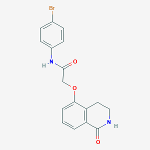 molecular formula C17H15BrN2O3 B2594507 N-(4-bromophenyl)-2-[(1-oxo-3,4-dihydro-2H-isoquinolin-5-yl)oxy]acetamide CAS No. 886933-13-7