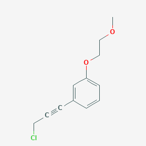 molecular formula C12H13ClO2 B2594516 1-(3-Chloroprop-1-yn-1-yl)-3-(2-methoxyethoxy)benzene CAS No. 1178779-15-1