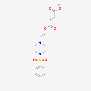 molecular formula C17H24N2O6S B2594522 4-[2-[4-(4-Methylphenyl)sulfonylpiperazin-1-yl]ethoxy]-4-oxobutanoic acid CAS No. 878693-35-7