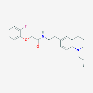 molecular formula C22H27FN2O2 B2594526 2-(2-fluorophenoxy)-N-(2-(1-propyl-1,2,3,4-tetrahydroquinolin-6-yl)ethyl)acetamide CAS No. 955791-38-5