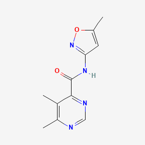 5,6-dimethyl-N-(5-methyl-1,2-oxazol-3-yl)pyrimidine-4-carboxamide