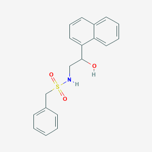 molecular formula C19H19NO3S B2594533 N-(2-hydroxy-2-(naphthalen-1-yl)ethyl)-1-phenylmethanesulfonamide CAS No. 1351635-48-7