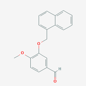 molecular formula C19H16O3 B2594536 4-甲氧基-3-(萘-1-基甲氧基)苯甲醛 CAS No. 938132-02-6