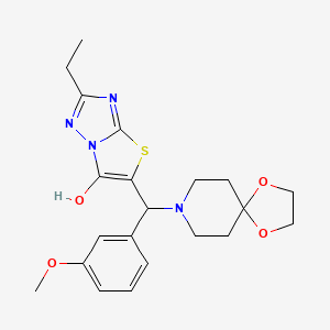 2-Ethyl-5-((3-methoxyphenyl)(1,4-dioxa-8-azaspiro[4.5]decan-8-yl)methyl)thiazolo[3,2-b][1,2,4]triazol-6-ol