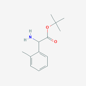 molecular formula C13H19NO2 B2594551 Amino(2-methylphenyl)acetic acid tert-butyl ester CAS No. 1393687-32-5