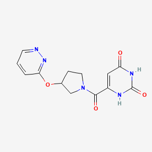 6-(3-(pyridazin-3-yloxy)pyrrolidine-1-carbonyl)pyrimidine-2,4(1H,3H)-dione