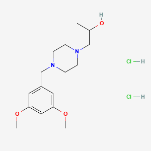 molecular formula C16H28Cl2N2O3 B2594573 1-(4-(3,5-Dimethoxybenzyl)piperazin-1-yl)propan-2-ol dihydrochloride CAS No. 1396713-46-4