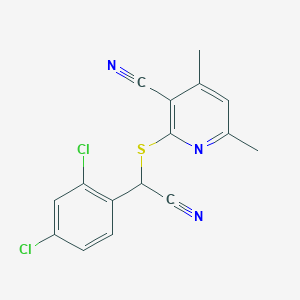 2-{[Cyano(2,4-dichlorophenyl)methyl]sulfanyl}-4,6-dimethylnicotinonitrile