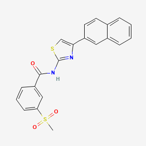 molecular formula C21H16N2O3S2 B2594579 3-(methylsulfonyl)-N-(4-(naphthalen-2-yl)thiazol-2-yl)benzamide CAS No. 896286-82-1