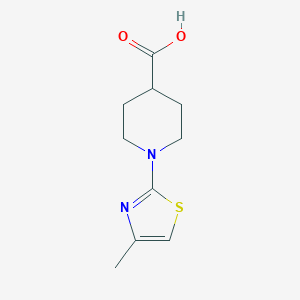 molecular formula C10H14N2O2S B2594582 1-(4-甲基-1,3-噻唑-2-基)哌啶-4-羧酸 CAS No. 953720-57-5